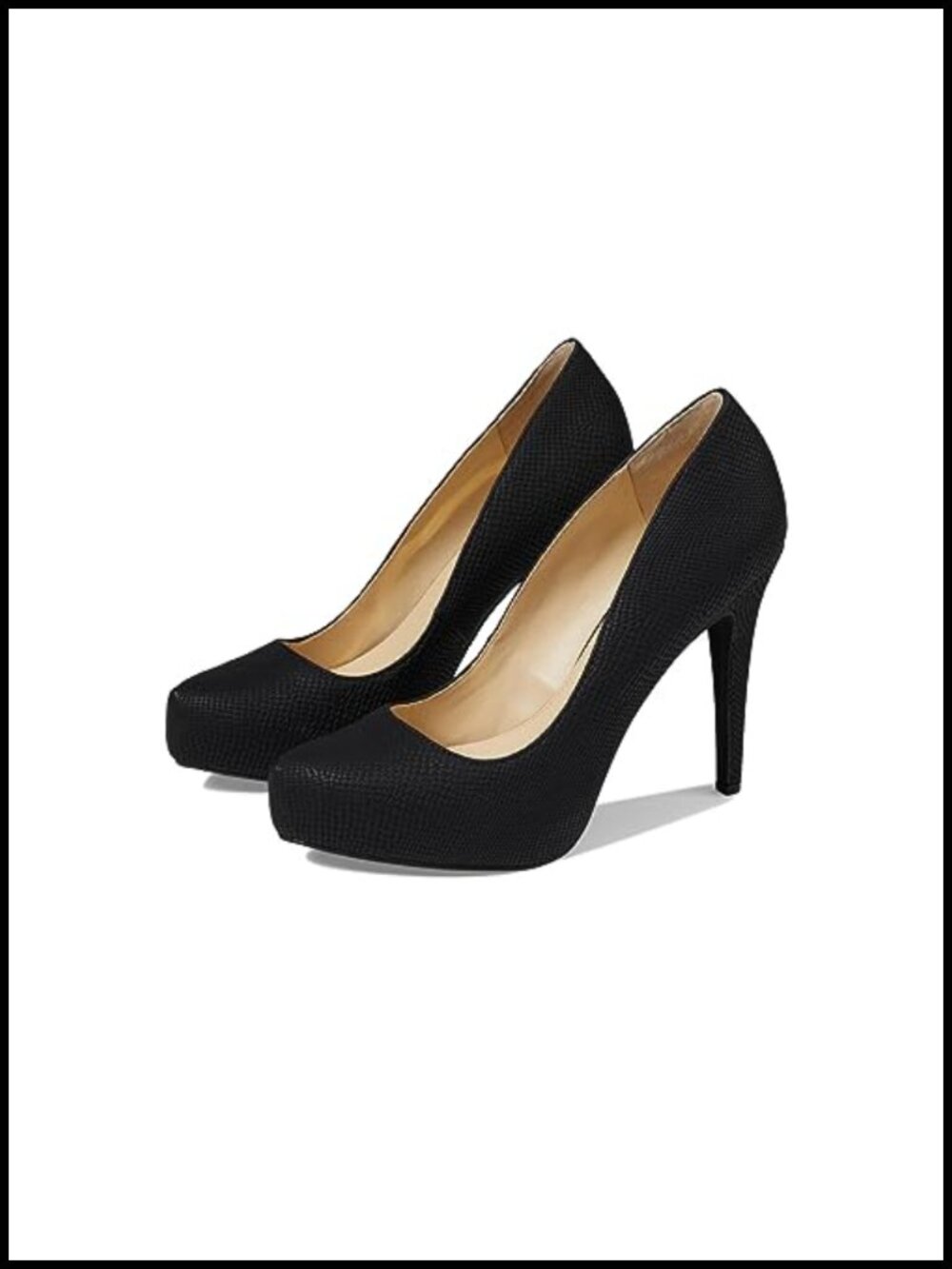 Faux Leather Platform Stiletto Heel Pumps - Memory Foam, Pointed Toe
